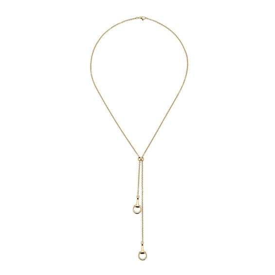Gucci Horsebit 18ct Yellow Gold Bolo Pendant Necklace