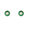 Thumbnail Image 0 of Gucci Interlocking 18ct Rose Gold Green Agate Round Stud Earrings