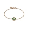 Thumbnail Image 0 of Gucci Interlocking 18ct Rose Gold Diamond & Green Agate Bracelet