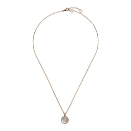 Gucci Interlocking 18ct Rose Gold Diamond & Mother Of Pearl Pendant