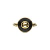 Thumbnail Image 1 of Gucci Interlocking 18ct Yellow Gold Diamond & Onyx Round Ring (Size L)