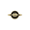Thumbnail Image 2 of Gucci Interlocking 18ct Yellow Gold Diamond & Onyx Round Ring (Size L)