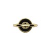 Thumbnail Image 2 of Gucci Interlocking 18ct Yellow Gold Diamond & Onyx Round Ring (Size L)