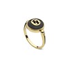 Thumbnail Image 0 of Gucci Interlocking 18ct Yellow Gold Diamond & Onyx Round Ring (Size N-O)