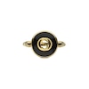 Thumbnail Image 1 of Gucci Interlocking 18ct Yellow Gold Diamond & Onyx Round Ring (Size N-O)