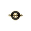 Thumbnail Image 2 of Gucci Interlocking 18ct Yellow Gold Diamond & Onyx Round Ring (Size N-O)