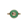 Thumbnail Image 1 of Gucci Interlocking 18ct Rose Gold & Green Agate Round Ring (Size O-P)