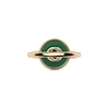 Thumbnail Image 2 of Gucci Interlocking 18ct Rose Gold & Green Agate Round Ring (Size O-P)