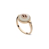 Thumbnail Image 0 of Gucci Interlocking 18ct Rose Gold Diamond & Mother Of Pearl Ring (Size L)