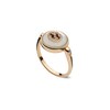Thumbnail Image 1 of Gucci Interlocking 18ct Rose Gold Diamond & Mother Of Pearl Ring (Size N-O)