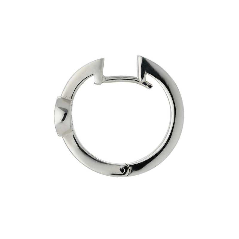 Gucci Interlocking Sterling Silver Hoop Single Earring