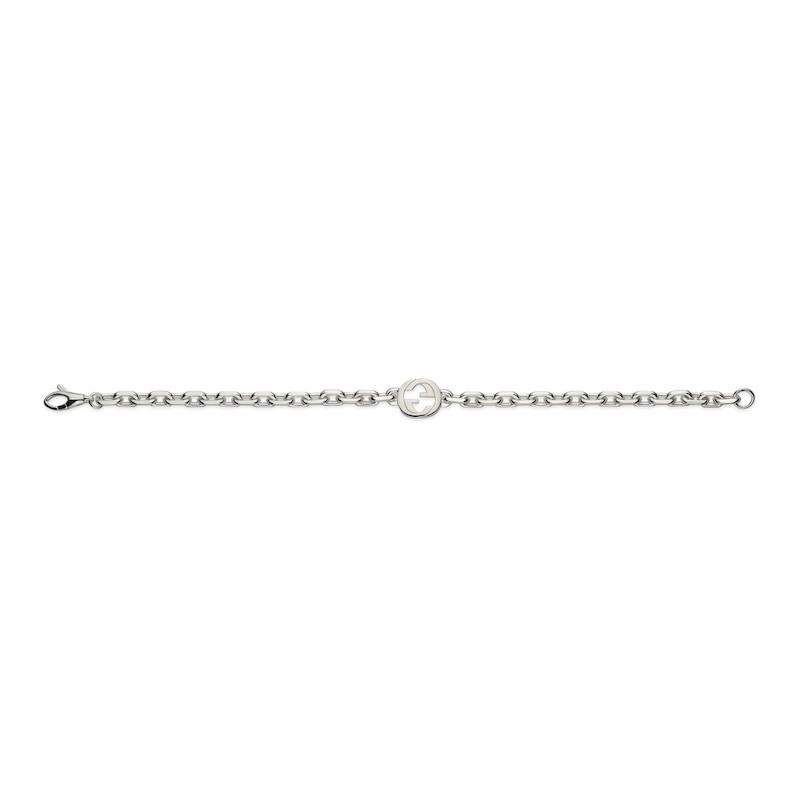 Gucci Interlocking Sterling Silver Anchor Chain Bracelet