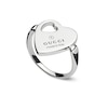 Thumbnail Image 1 of Gucci Trademark Sterling Silver Cut Out Heart Shaped Ring (Size K-L)