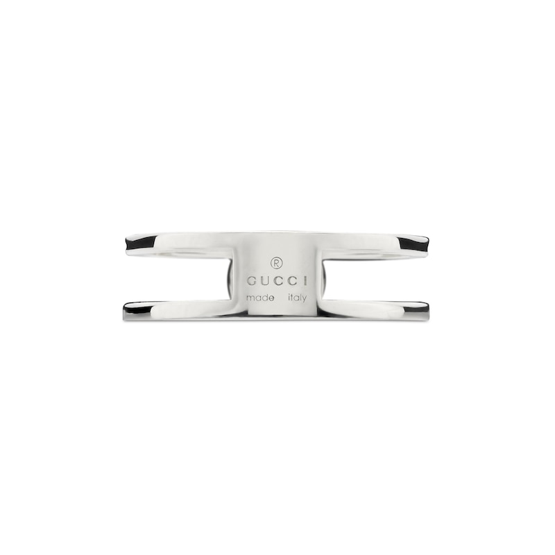 Gucci Interlocking Sterling Silver Ring (Size N-O)