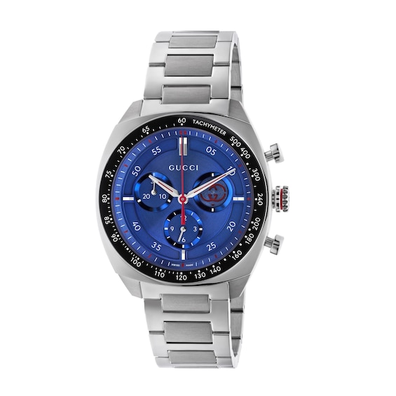 Gucci Interlocking Chronograph Blue Dial & Stainless Steel Watch