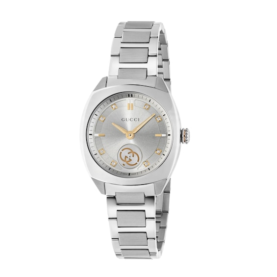 Women's Gucci Interlocking Diamond Stainless Steel Bracelet Watch