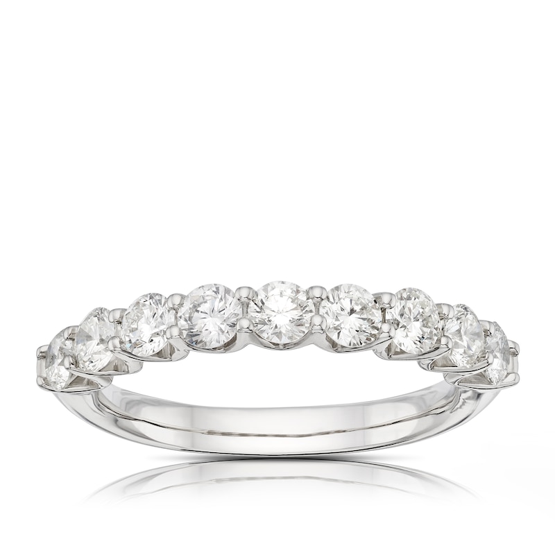 Origin Platinum 1ct Diamond 9 Stone Eternity Ring