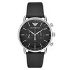 Thumbnail Image 1 of Emporio Armani Men's Black Leather Strap Watch