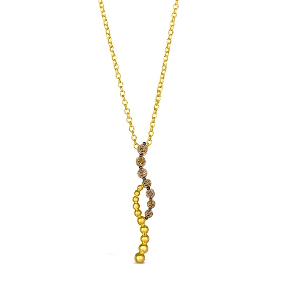 Le Vian 14ct Yellow Gold 0.40ct Chocolate Diamond Twisted Pendant Necklace