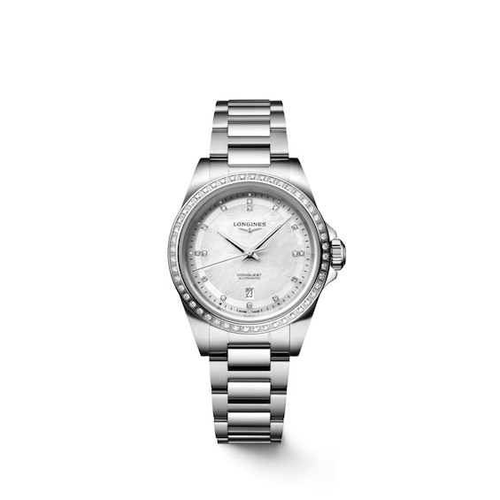 Longines Conquest Womens Diamond Stainless Steel Bracelet Wa