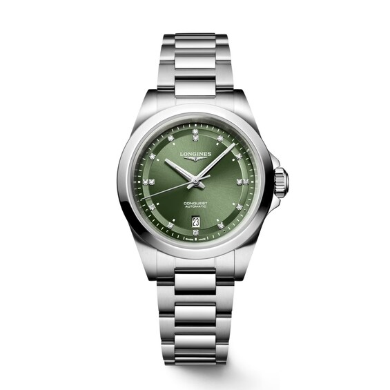 Longines Conquest Diamond and Stainless Steel Bracelet Watch