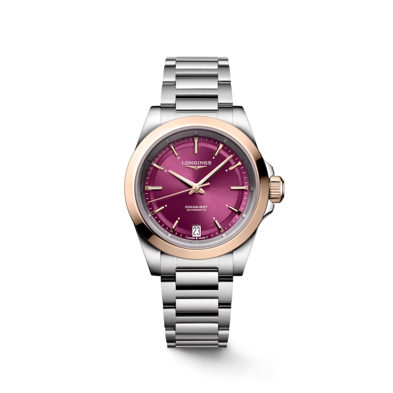 Main Image 1 of Longines Conquest 18ct Rose Gold & Stainless Steel Bracelet Watch
