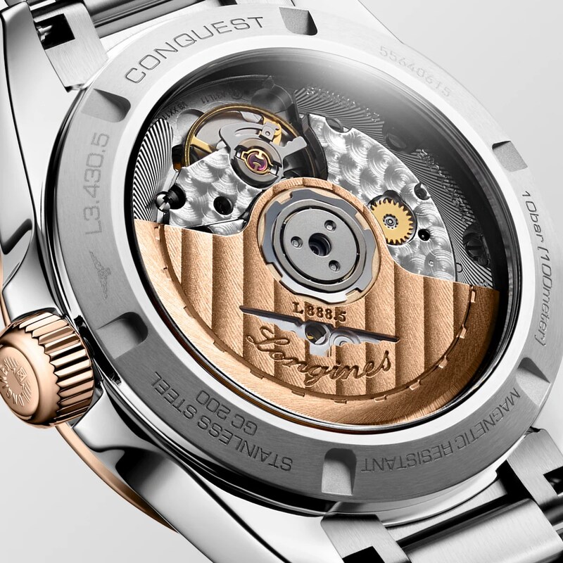 Main Image 3 of Longines Conquest 18ct Rose Gold & Stainless Steel Bracelet Watch