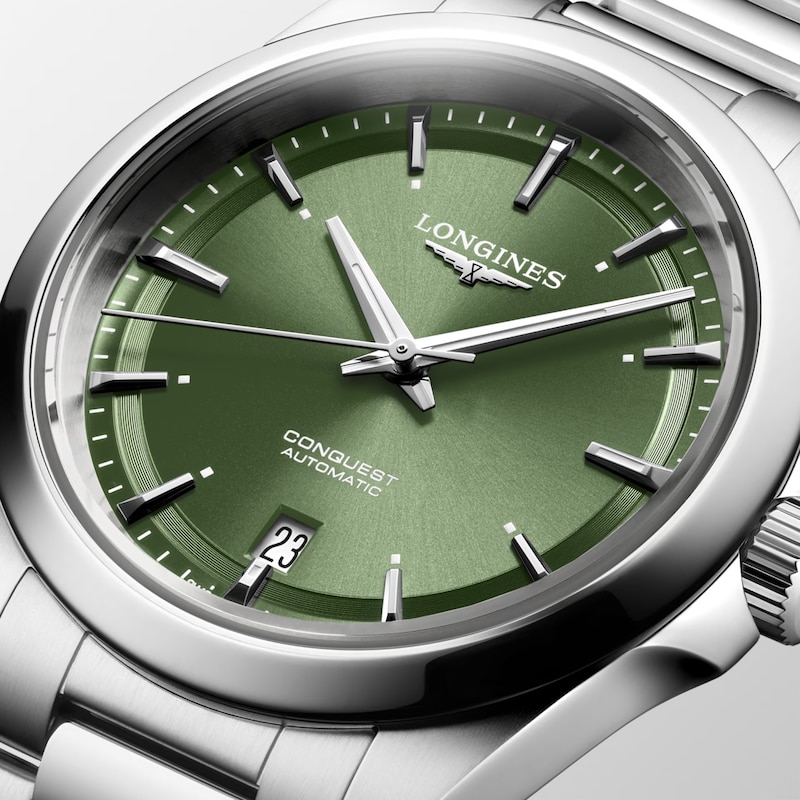 Longines Conquest Men's Green Dial & Stainless Steel Bracelet Watch