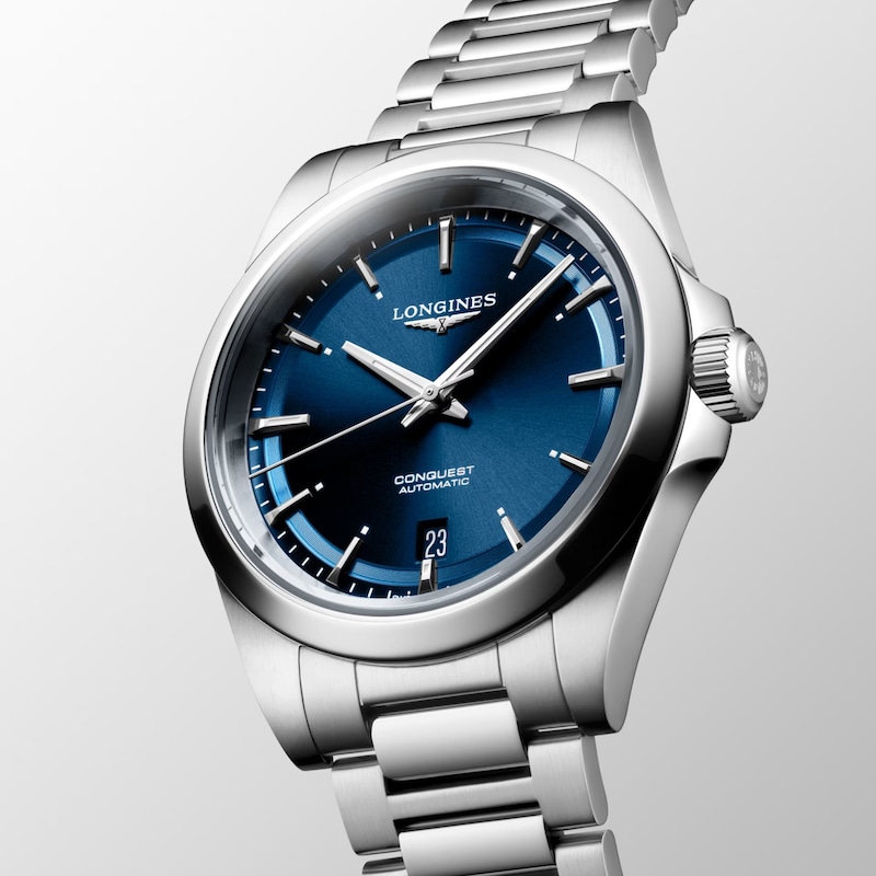 Longines Conquest Men's Blue Dial & Stainless Steel Bracelet Watch