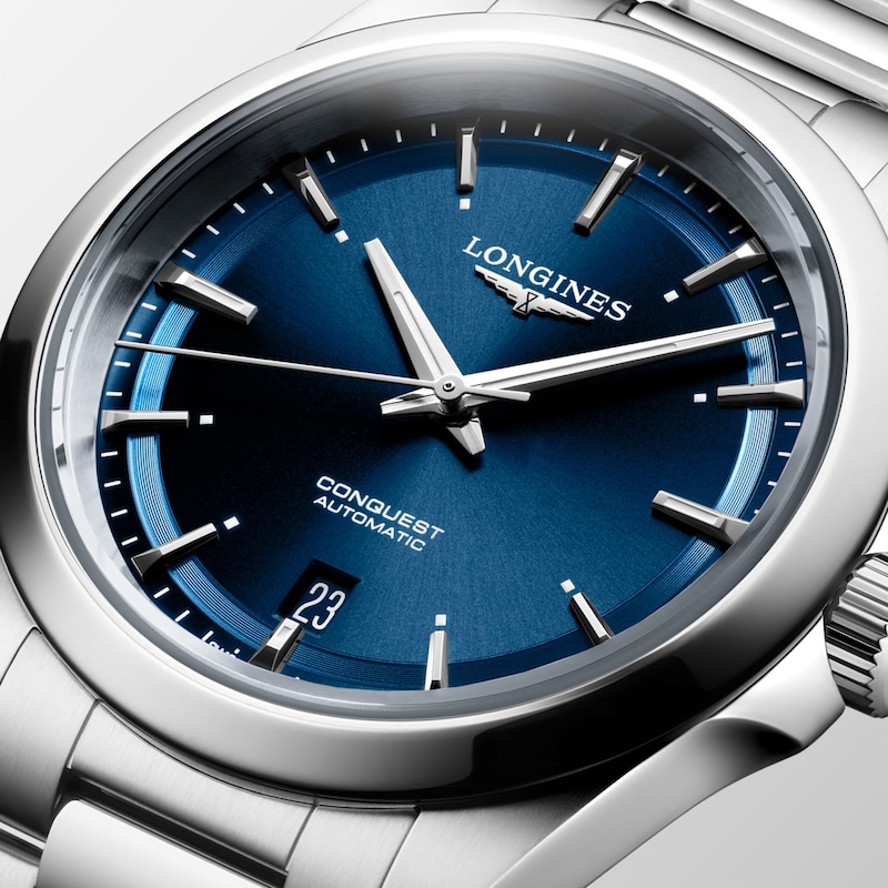 Longines Conquest Men's Blue Dial & Stainless Steel Bracelet Watch