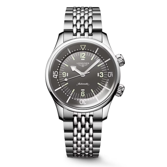 Longines Legend Diver Men's Grey Dial & Stainless Steel Watch