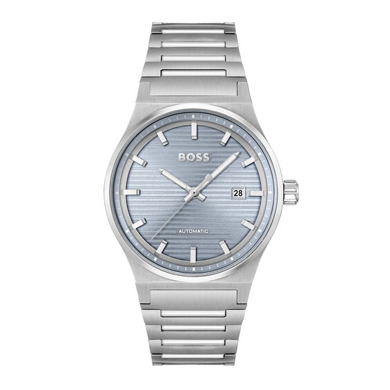 Men's Boss Candor Automatic Light Blue Dial & Stainless Steel Watch