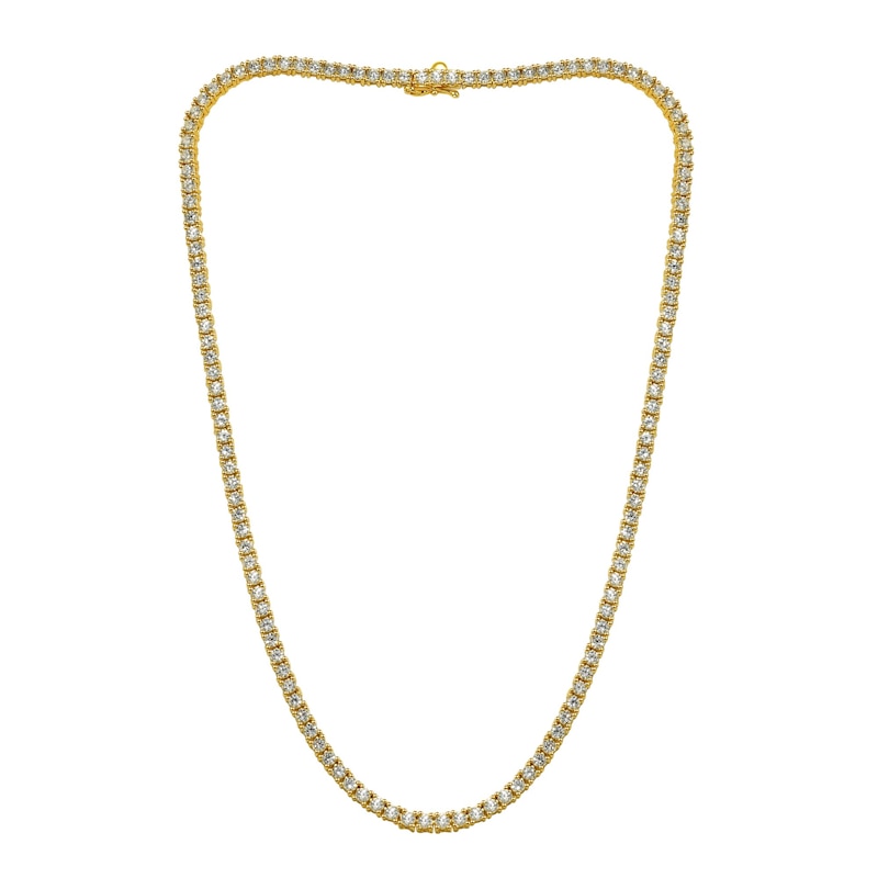 Main Image 1 of CARAT* LONDON Prudence Yellow Gold VermeiL & Cubic Zirconia Tennis Necklace