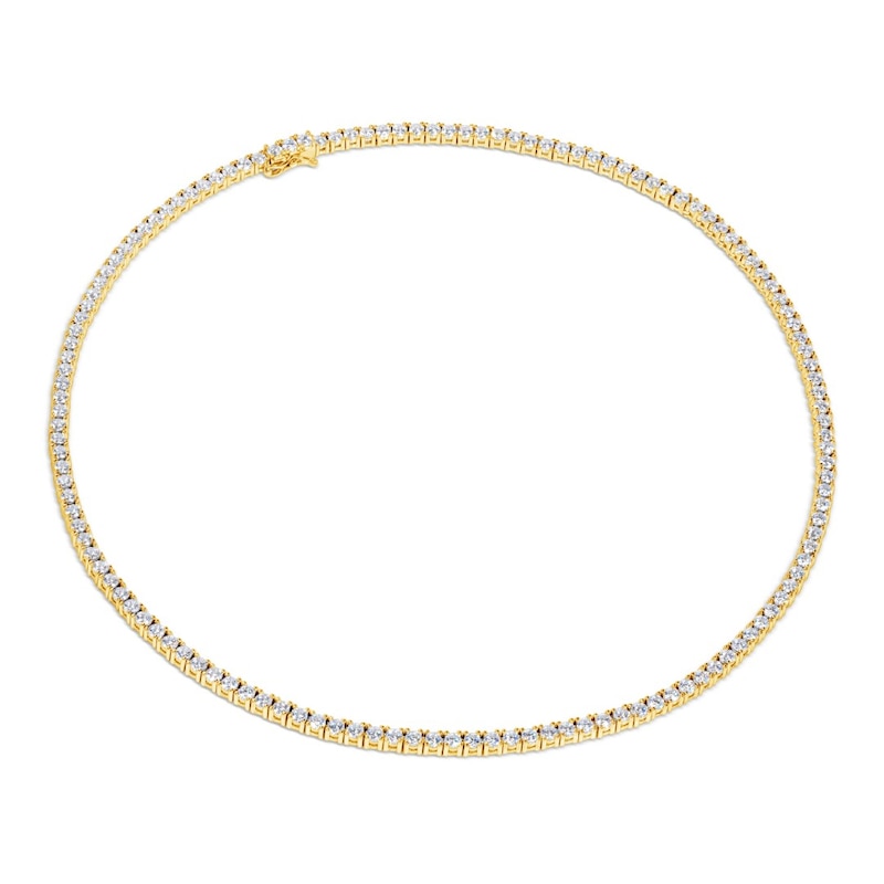 Main Image 2 of CARAT* LONDON Prudence Yellow Gold VermeiL & Cubic Zirconia Tennis Necklace