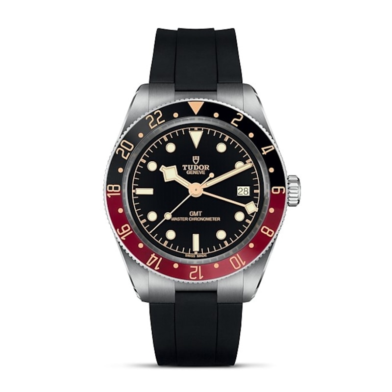 Tudor Black Bay 58 GMT Men's Black Rubber Strap Watch