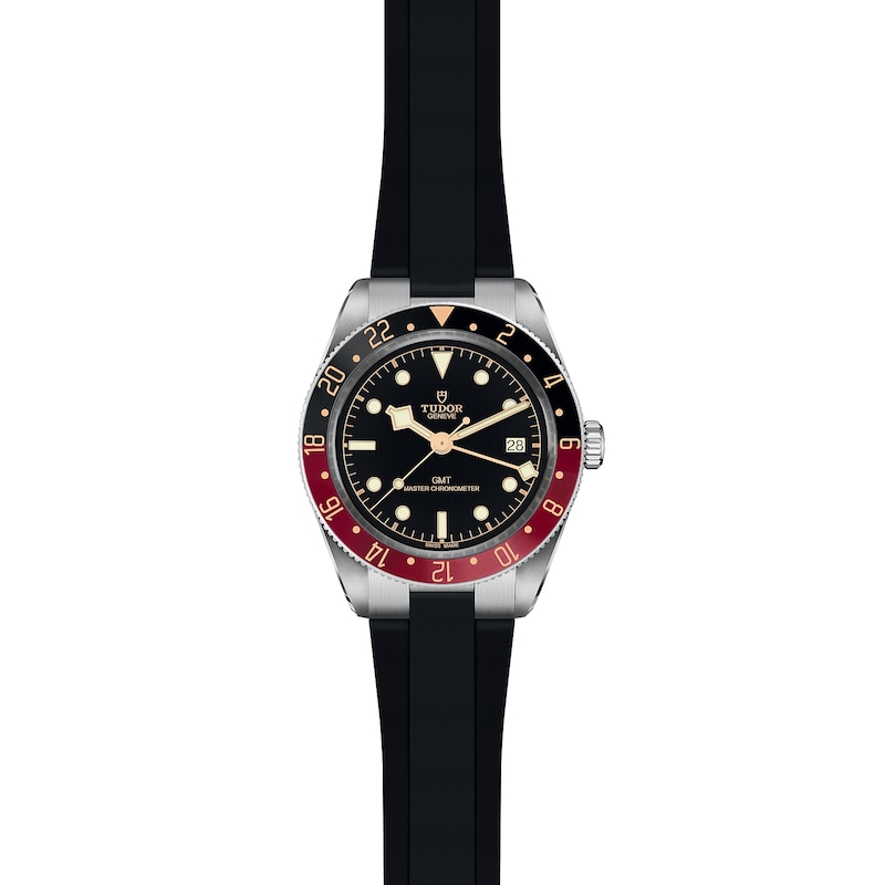 Tudor Black Bay 58 GMT Men's Black Rubber Strap Watch