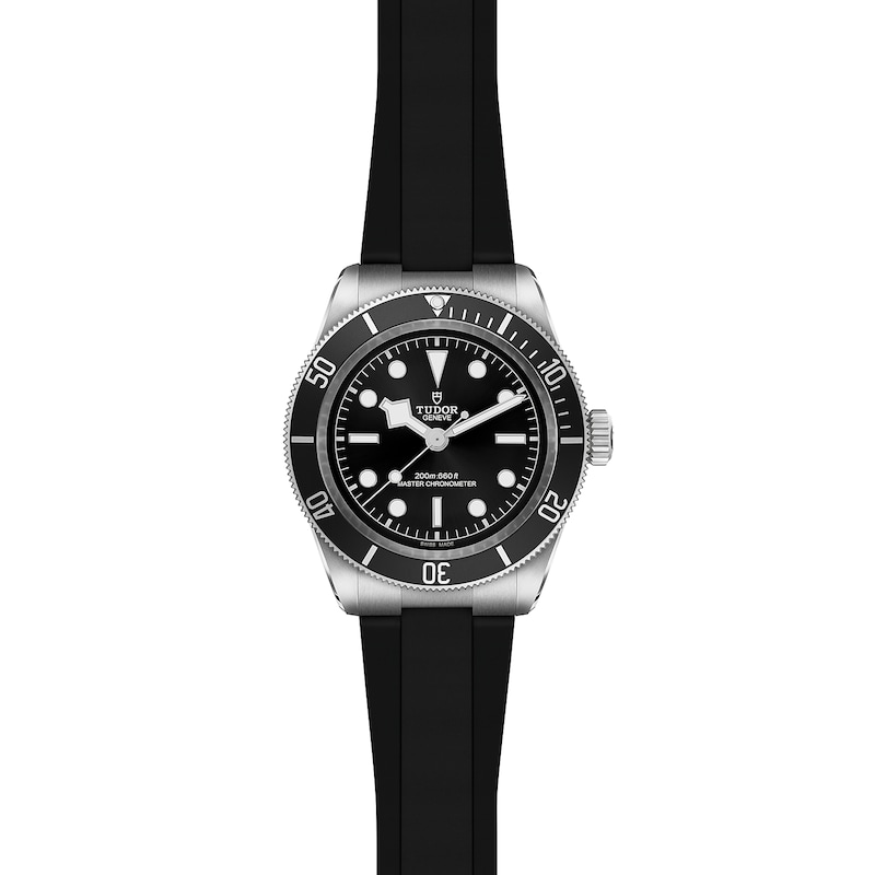 Tudor Black Bay Men's Black Rubber Strap Watch