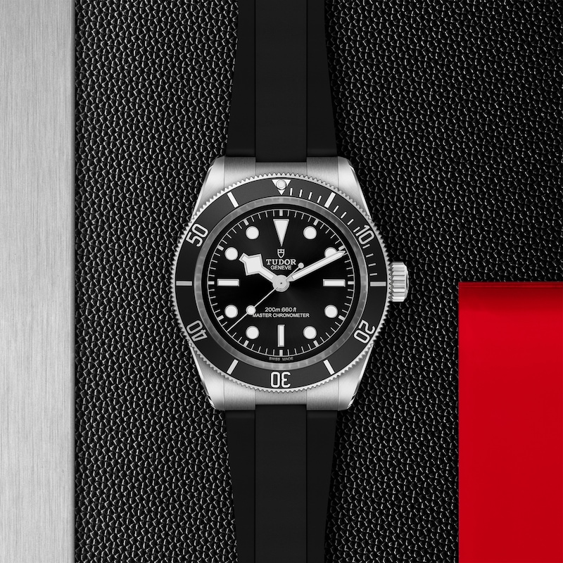 Tudor Black Bay Men's Black Rubber Strap Watch