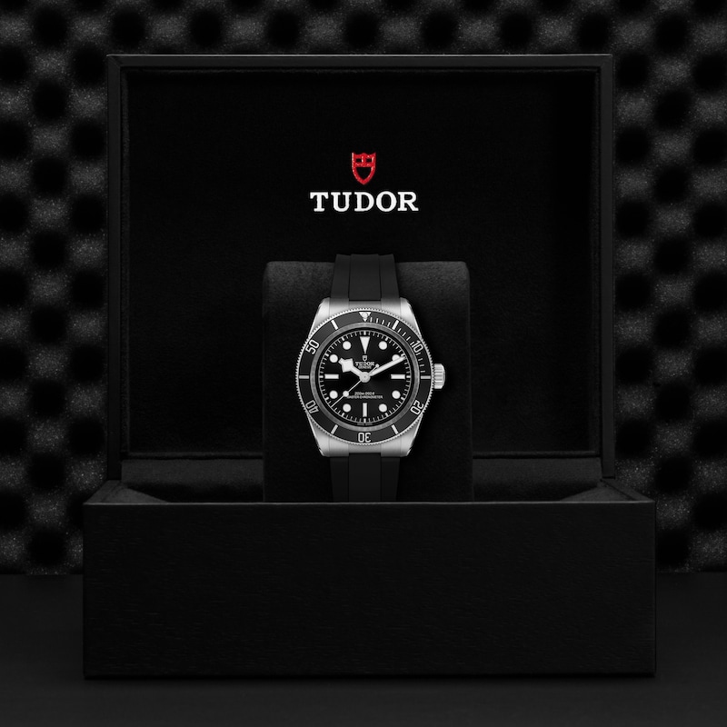 Tudor Black Bay Men's Black Rubber Strap Watch