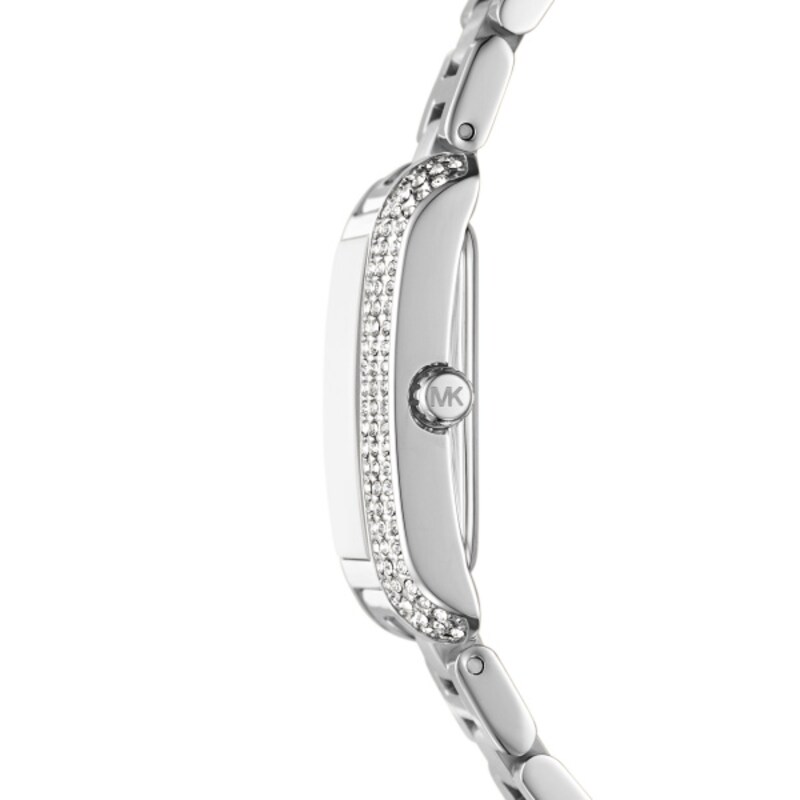 Main Image 3 of Michael Kors Emery Stainless Steel Watch, Silver Tone Bracelet & Earrings Giftset