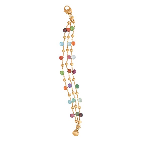 Marco Bicego 18ct Yellow Gold & Mix Stone 3 Strand Bracelet