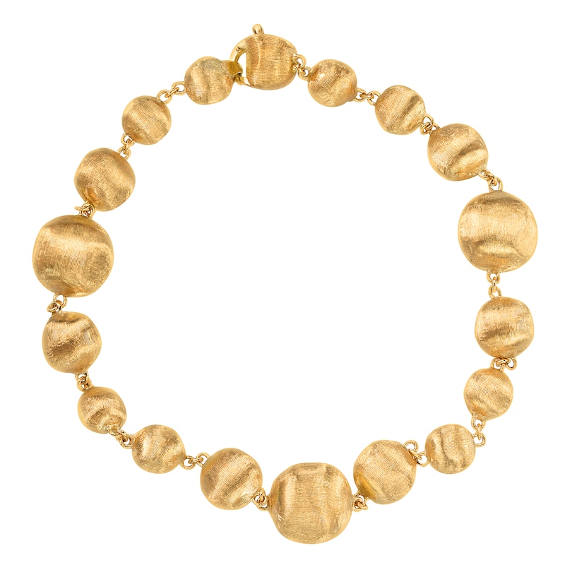 Marco Bicego 18ct Yellow Gold 7 Inch Multi Size Beaded Bracelet