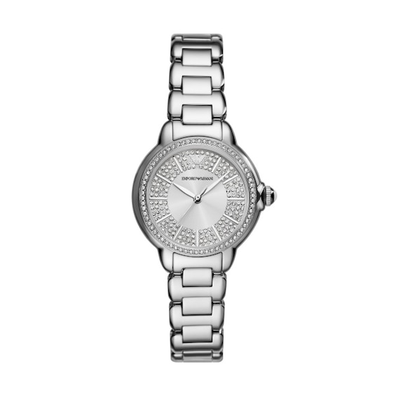 Women's Emporio Armani Silver Tone Dial & Stainless Steel Watch