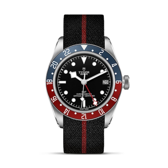 Tudor Black Bay Gmt Men’s Stainless Steel Fabric Strap Watch