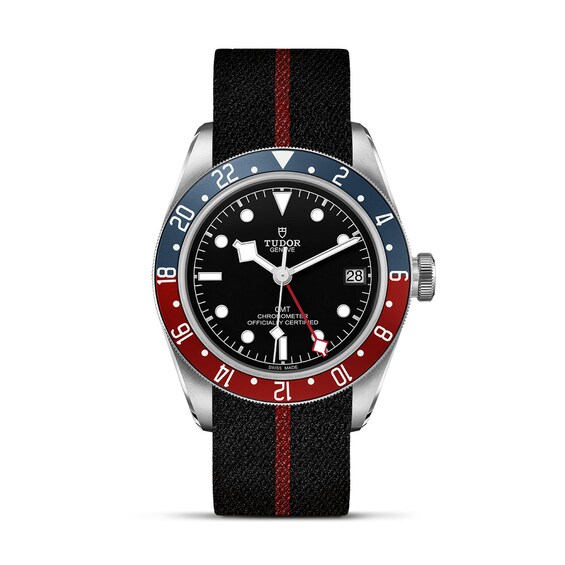 Tudor Black Bay Gmt Men’s Stainless Steel Fabric Strap Watch