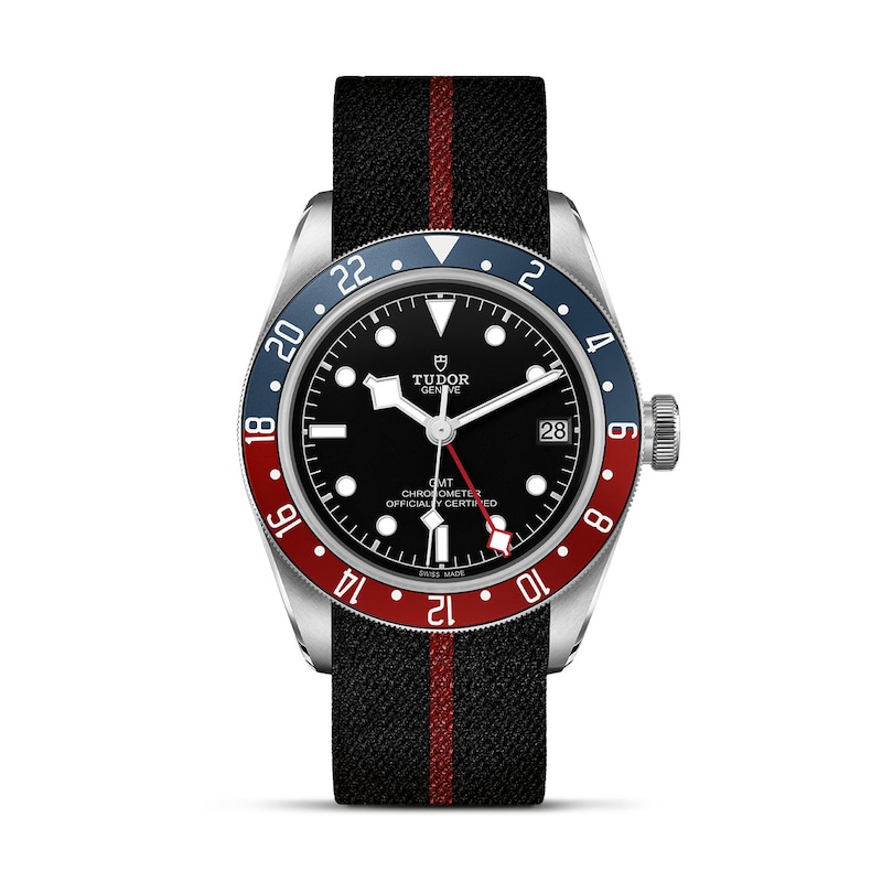 Tudor Black Bay GMT Men's Stainless Steel Fabric Strap Watch