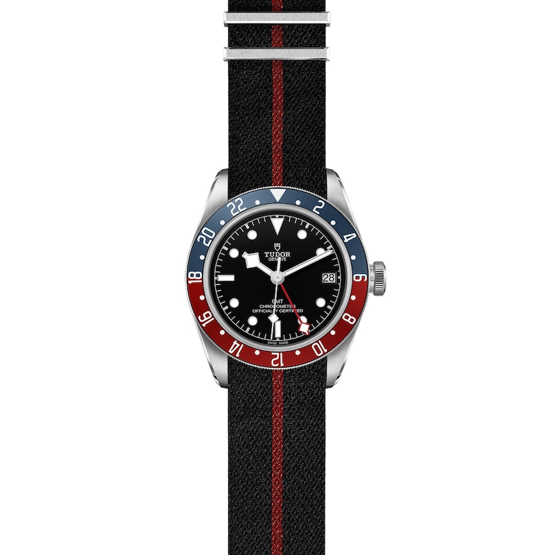 Tudor Black Bay GMT Men's Stainless Steel Fabric Strap Watch