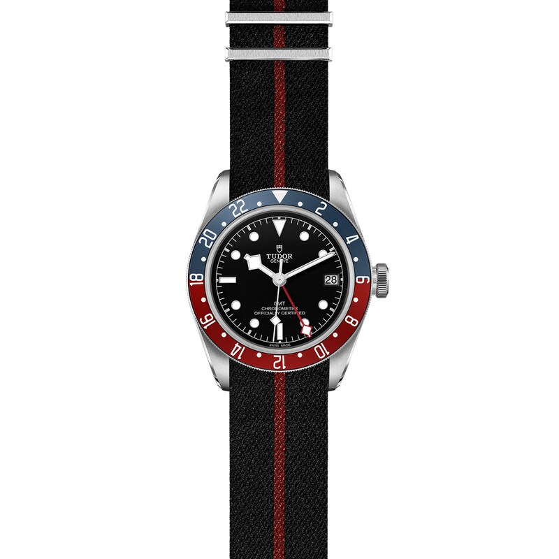 Tudor Black Bay Gmt Men's Stainless Steel Fabric Strap Watch