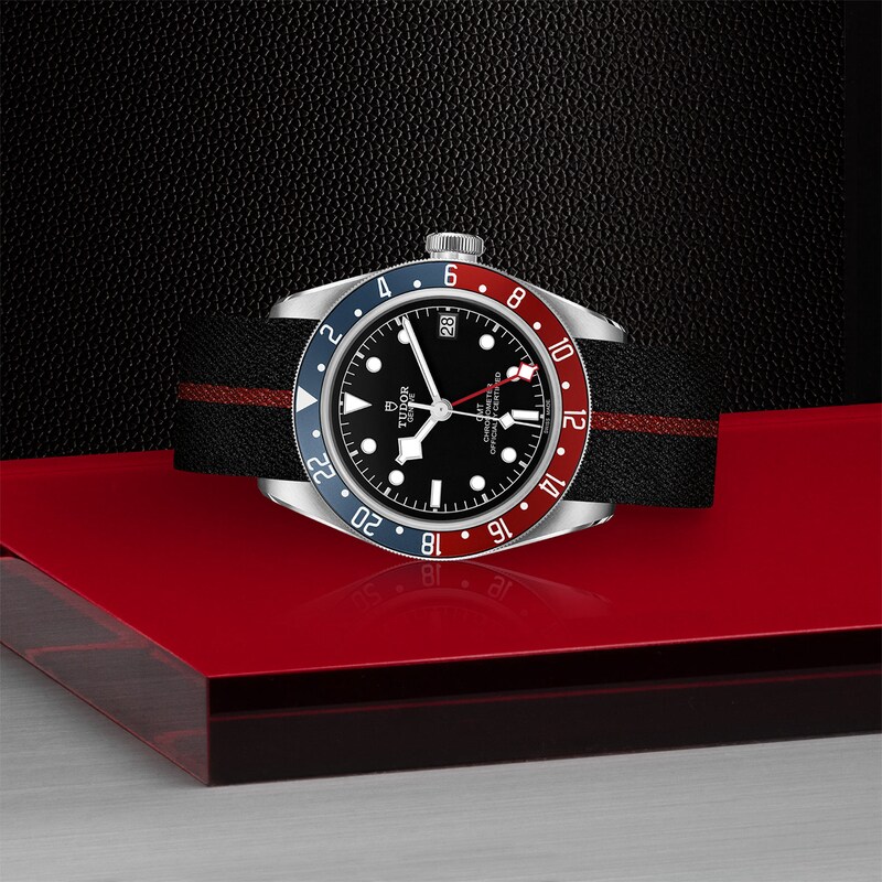 Tudor Black Bay Gmt Men's Stainless Steel Fabric Strap Watch