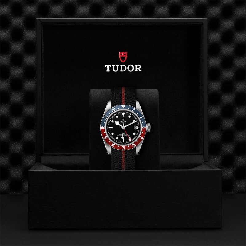 Tudor Black Bay GMT Men's Stainless Steel Fabric Strap Watch